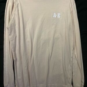 American Eagle Outfitters Light Beige Long Sleeve Tee